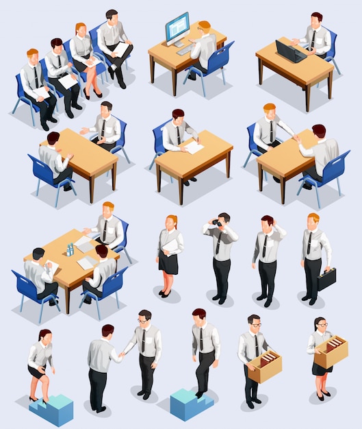 Isometric Employment Interview Collection