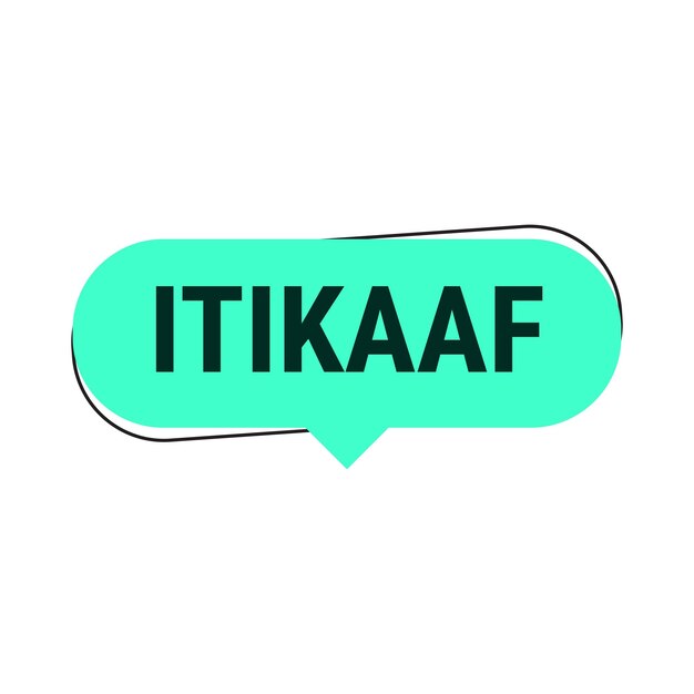 Itikaaf turkusowy baner informacyjny z informacjami o darowiznach i odosobnieniu podczas Ramadanu
