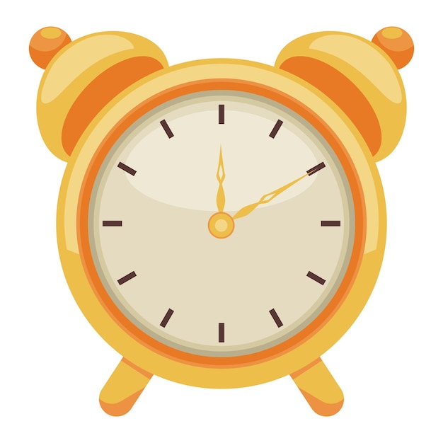 Bezpłatny wektor izolowana ikona alarmu złotego zegarka