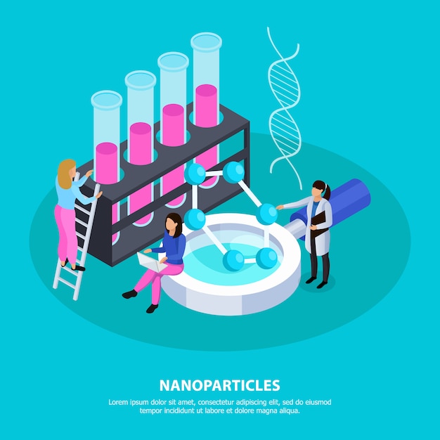 Izometryczne Tło Nanocząstek