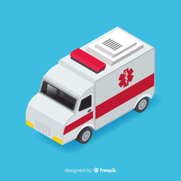 Bezpłatny wektor izometryczny projekt ambulansu