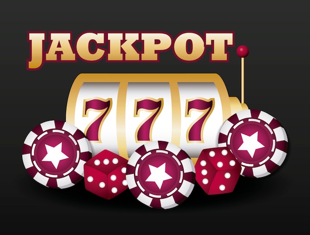 Bezpłatny wektor jackpot i kasyno