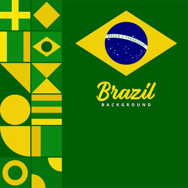 Bezpłatny wektor jasne abstrakcyjne tło w brazylijskich kolorach