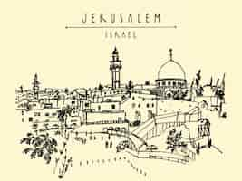 Bezpłatny wektor jerusalem wzór tła