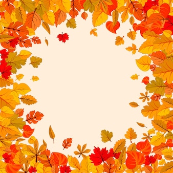 Jesienne liście opadają na białym tle złoty jesienny plakat szablon