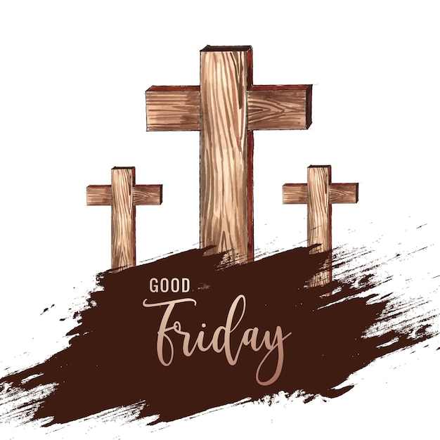 Jezus Chrystus W Dobry Piątek I Dzień Wielkanocny Krzyż Tło
