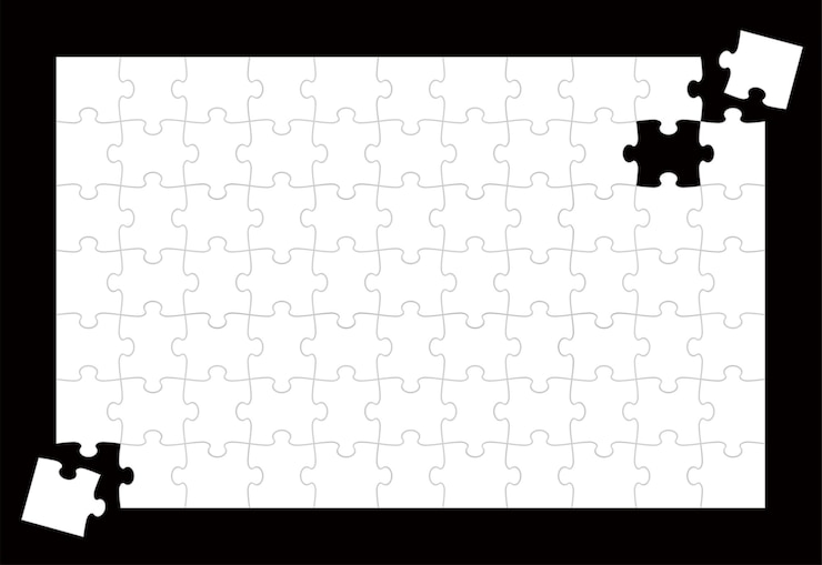 Bezpłatny plik Wektor jigsaw_puzzle_frames_1_white