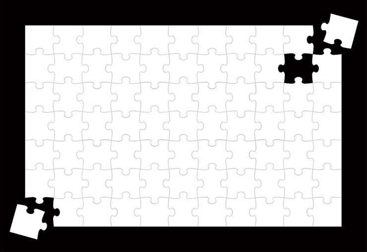 Bezpłatny plik Wektor jigsaw_puzzle_frames_1_white