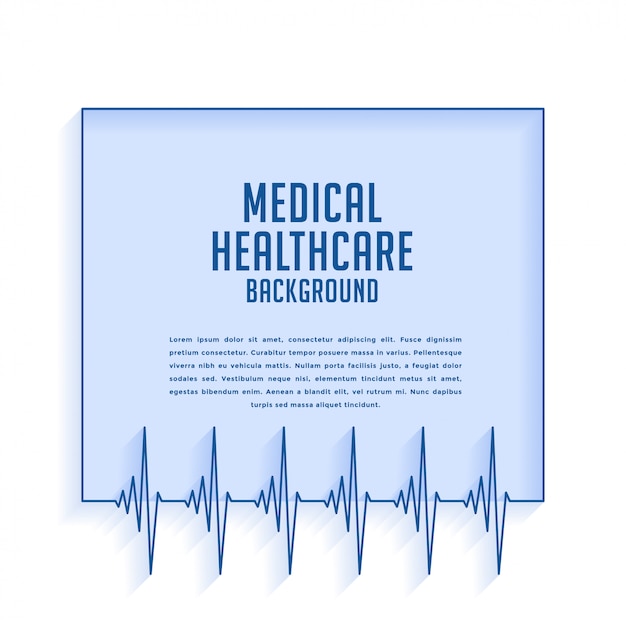 Bezpłatny wektor kardiograf bicia serca linie tło medyczne i opieki zdrowotnej