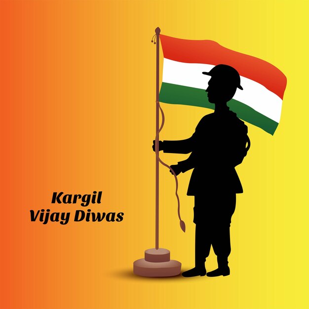 Kargil vijay diwa z ładnym i plakatowym tłem