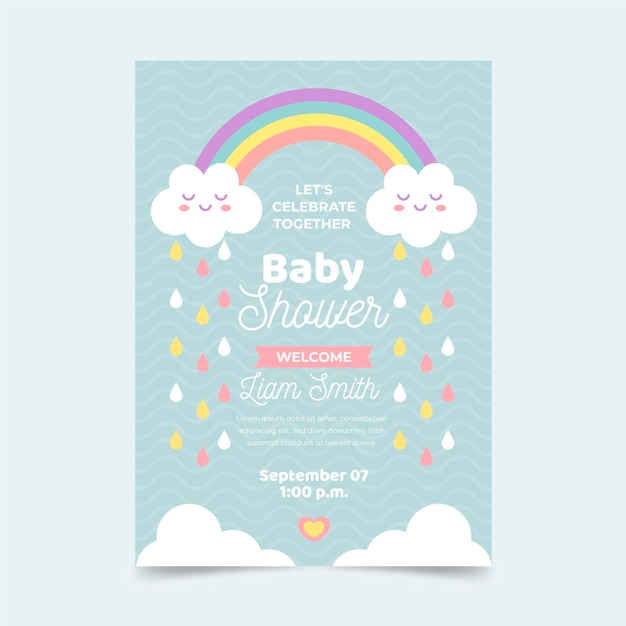 Karta Baby Shower Od Chuva De Amor