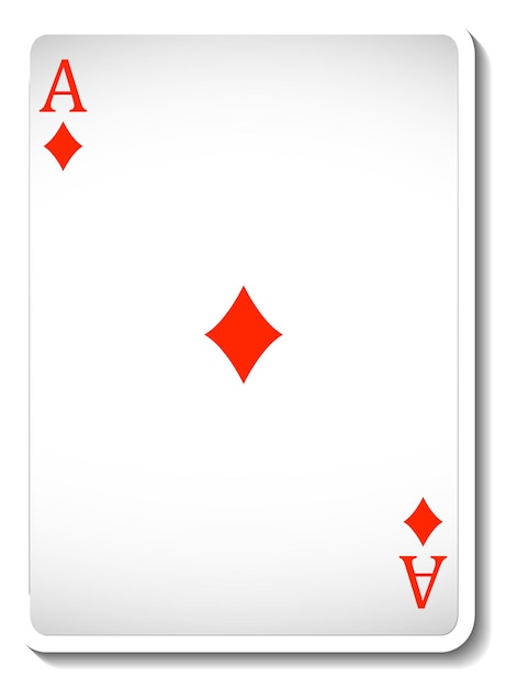 Karta do gry asa karo na białym tle