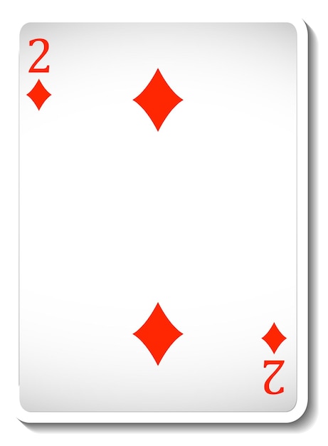 Bezpłatny wektor karta do gry asa karo na białym tle