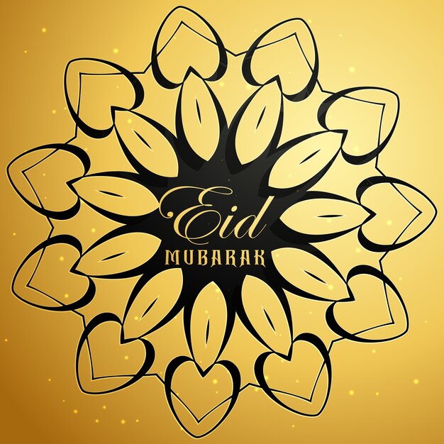 Karta eid mubarak z projektem mandali