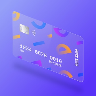Karta kredytowa z efektem szkła izometrycznego