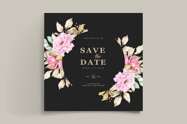 Karta Kwiatowy Zaproszenie Na ślub