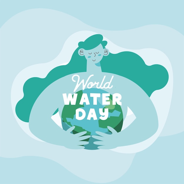 Bezpłatny wektor karta światowego dnia wody