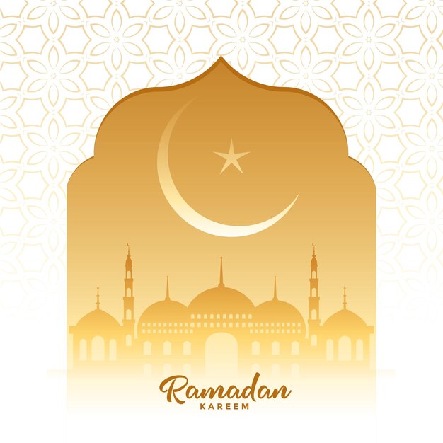 Karta tradycyjnych życzeń z sezonu festiwalu ramadan kareem