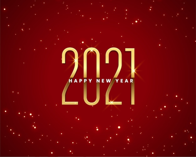 Kartkę Z życzeniami Szczęśliwego Nowego Roku Z 2021 Błyszczy Złotymi Cyframi