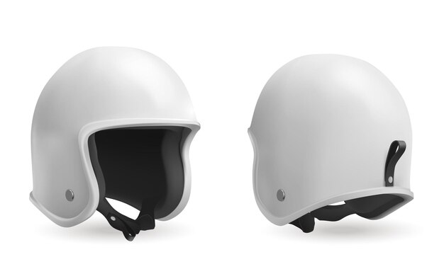 Kask motocyklowy z przodu iz tyłu