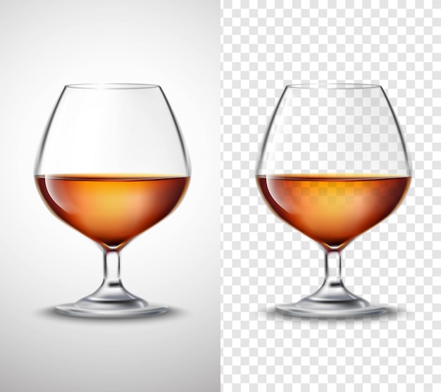 Kieliszek do wina z transparentami transparentnych alkoholu