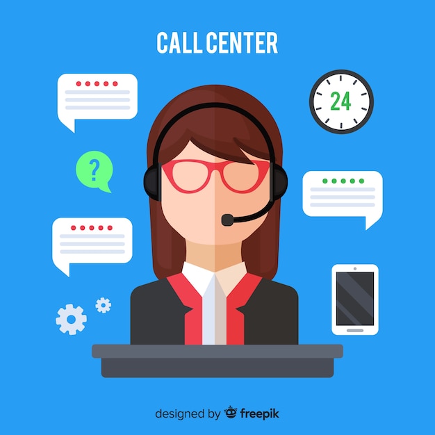 Kobieta Agent Call Center