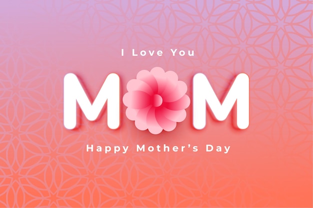 Kocham cię mamo karta na szczęśliwy dzień matki