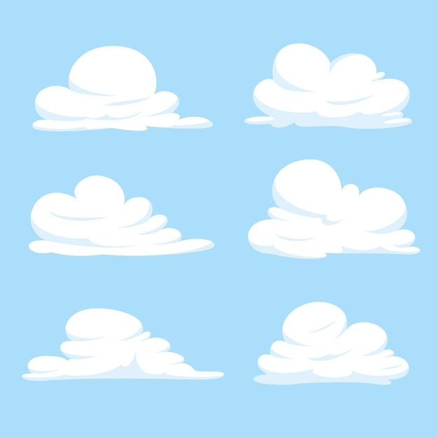 Bezpłatny wektor kolekcja chmur