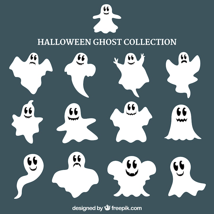 Bezpłatny plik Wektor kolekcja duchów halloween