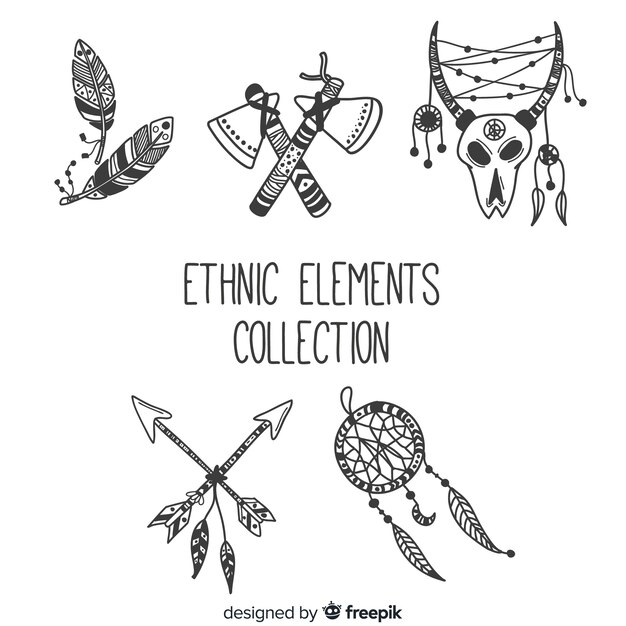 Kolekcja elementów etnicznych