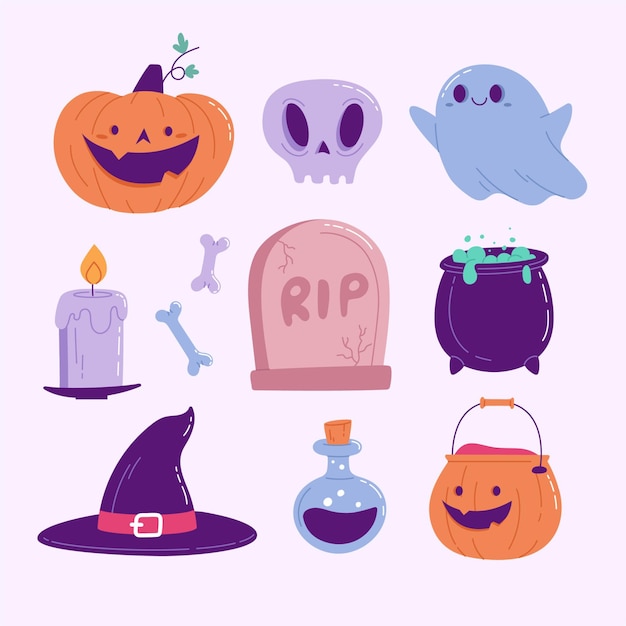Kolekcja Elementów Halloween