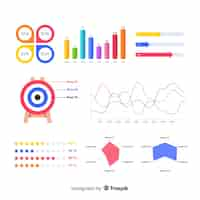 Bezpłatny wektor kolekcja elementów infographic
