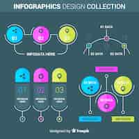 Bezpłatny wektor kolekcja elementów infographic