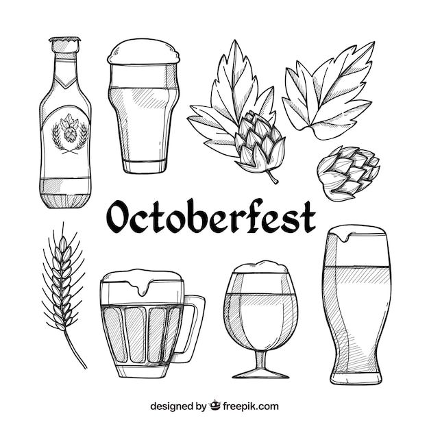 Kolekcja elementów oktoberfest