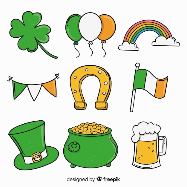 Kolekcja elementów St. Patrick&#39;s day