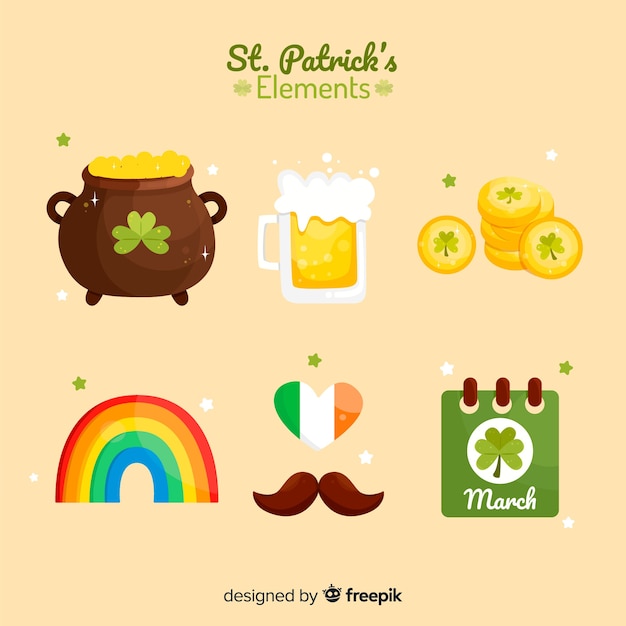 Kolekcja Elementów St. Patrick's Day