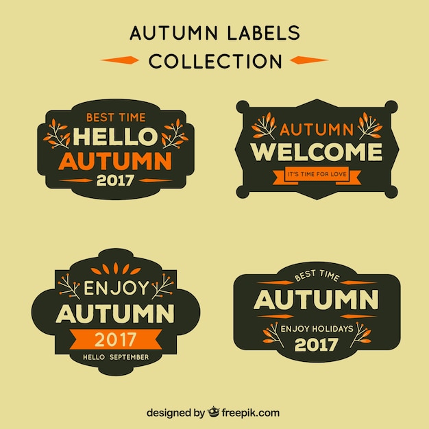 Kolekcja Etykiet Jesienią