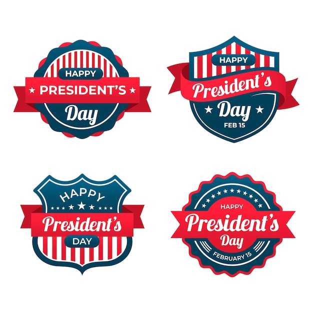Kolekcja Etykiet Na Dzień Prezydenta