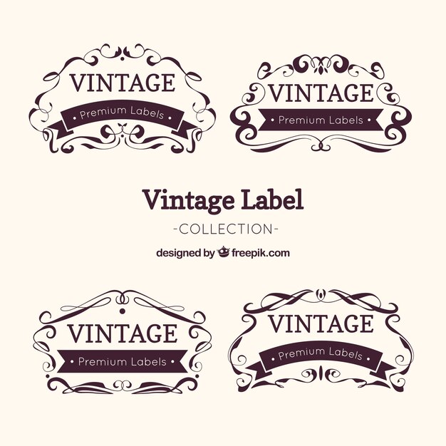 Kolekcja etykiet w stylu vintage