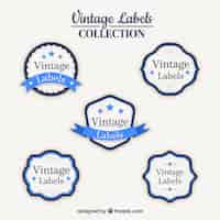 Bezpłatny wektor kolekcja etykiet w stylu vintage