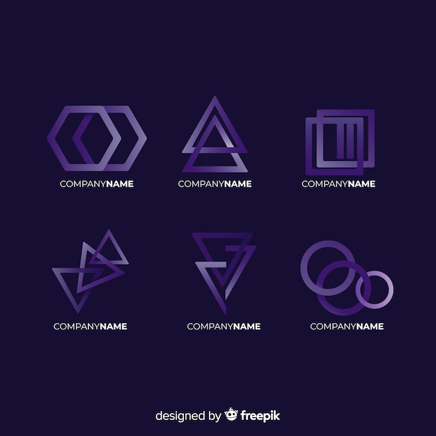 Kolekcja Geometrycznych Logotypów Gradientowych