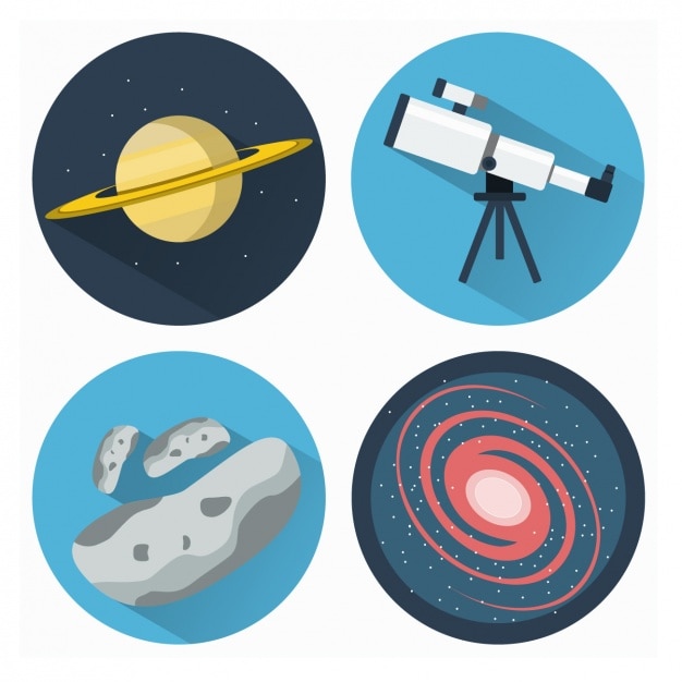 Bezpłatny plik Wektor kolekcja ikony astronomia