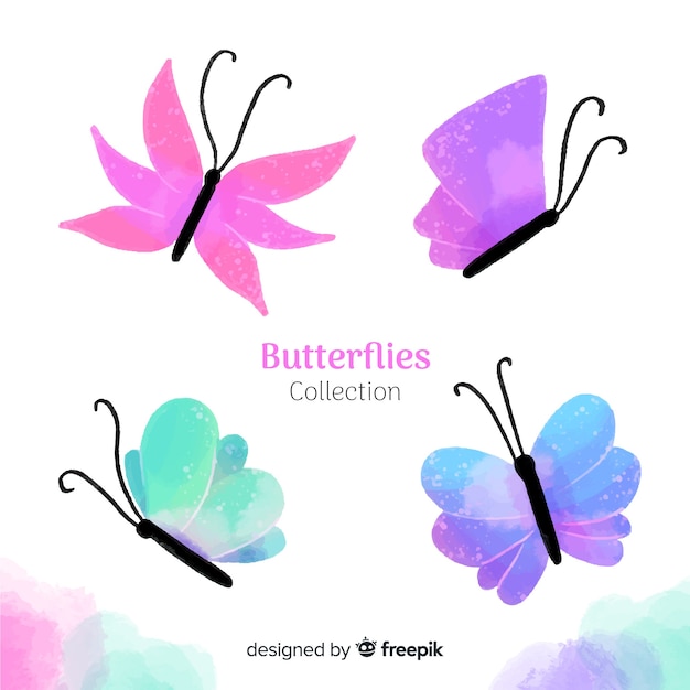 Kolekcja Kolorowych Motyli