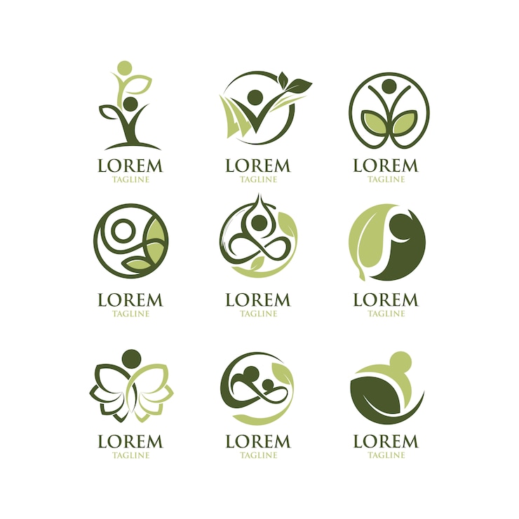 Bezpłatny plik Wektor kolekcja logo ekologiczne
