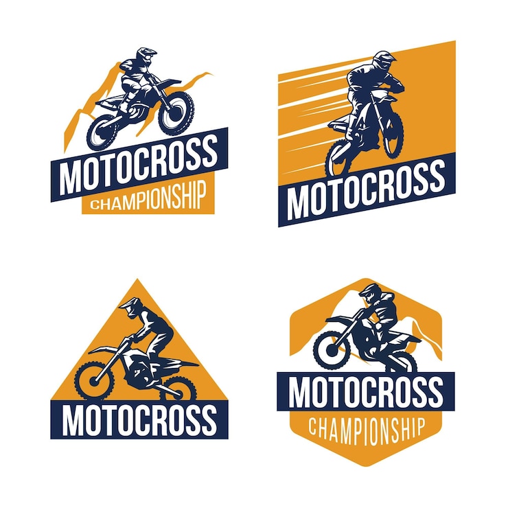 Bezpłatny plik Wektor kolekcja logo motocross