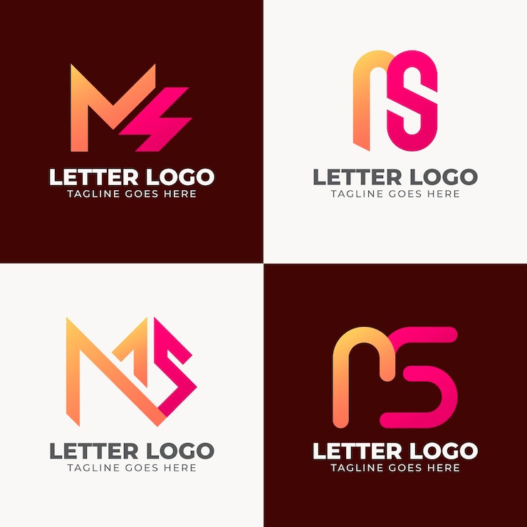 Bezpłatny plik Wektor kolekcja logo ms gradientu