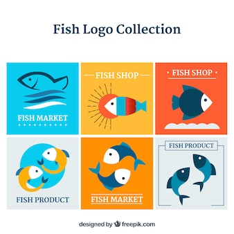 Kolekcja logo ryb dla marki firmowej