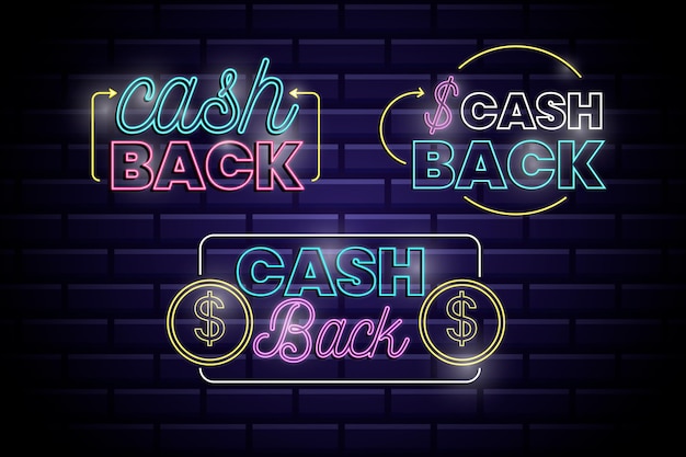 Kolekcja Neonowych Znaków Cashback