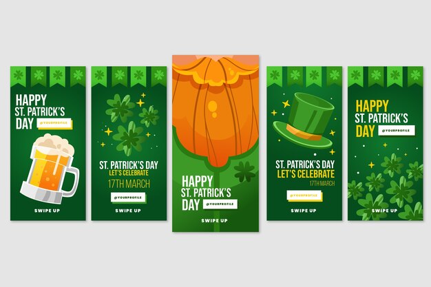 Kolekcja Opowiadań Na Instagramie Ze św. Koncepcja Patricks Day