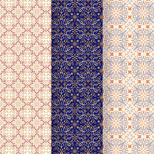 Kolekcja ozdobnych arabskich wzorów